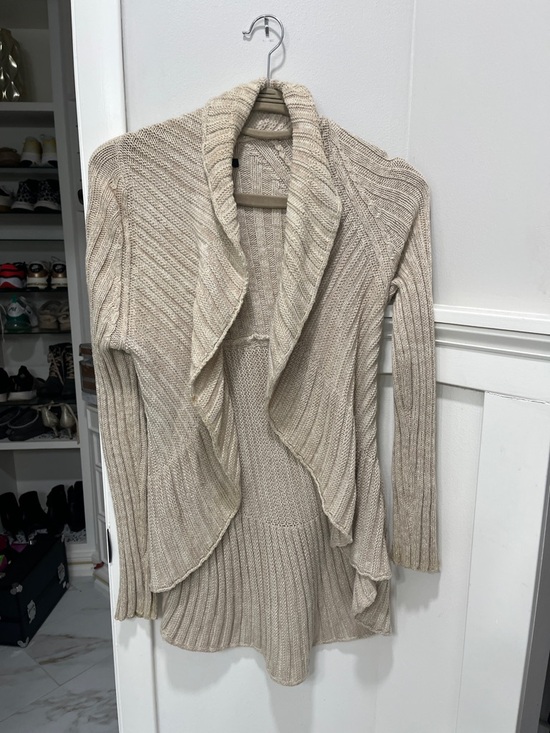 Apt. 9 Sweaters - Apt. 9 Open-Front Ribbed Shawl-Collar Cardigan
